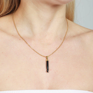 Ciondolo Corno in Onice e Oro 18 kt – Pendente Portafortuna Elegante Uomo Donna