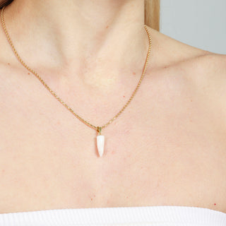 18kt Gold and White or Pink Coral Hand Pendant – Good Luck Collection Charm