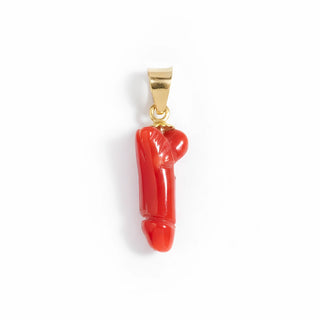 Red Coral and 18 kt Gold Pendant – Good Luck Charm Good Luck Collection