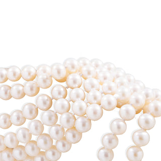 Collana di Perle Tonde Bianche Lunga