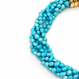 Torchon in Turchese Naturale e Oro 18 kt – Handmade in Capri