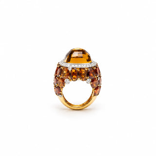 Anello Cocktail in Spinello e Diamanti – Don Alfonso Gioielli Capri