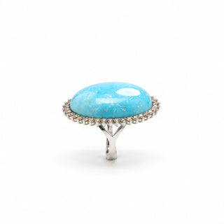 Anello Cocktail Rings Don Alfonso Gioielli Capri – Turchese e Diamanti Champagne
