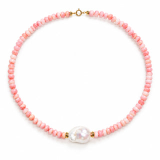 Collana in Queen Conch, Perla Barocca e Oro 18 kt – Collezione Handmade in Capri | Don Alfonso Gioielli