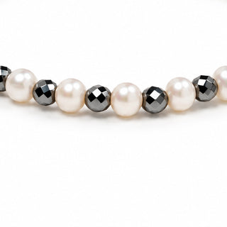 Bracciale Ema Si e No Large – Perle e Ematite in Oro 18 kt | Caprese Style