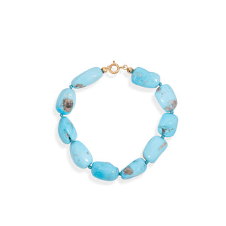 Bracciale Sassi in Turchese Naturale e Chiusura in Oro 18kt - Stonewave
