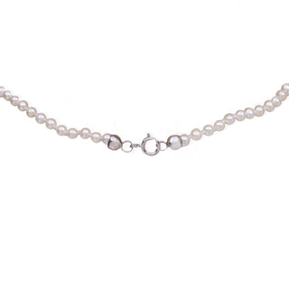 White Pearl Necklace with Central Pink Pearl and 18KT Gold Clasp