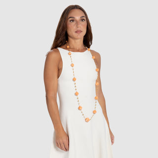 Collana Oro 18 kt con Corallo e Zaffiri Orange