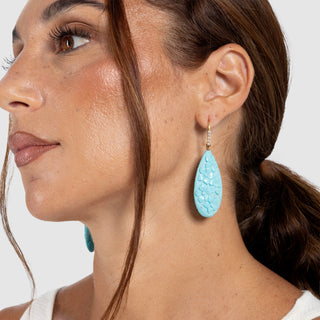 Statement Earrings in Turchese, Diamanti e Oro 18 kt