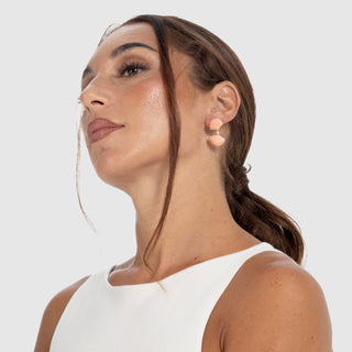 My Seashell Earrings — Orecchini in corallo rosa, diamanti e oro 18 kt